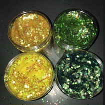 2 0 Imported mermaid Ji color colorful gold powder sequin drop glue DIY handmade face makeup patch glitter powder