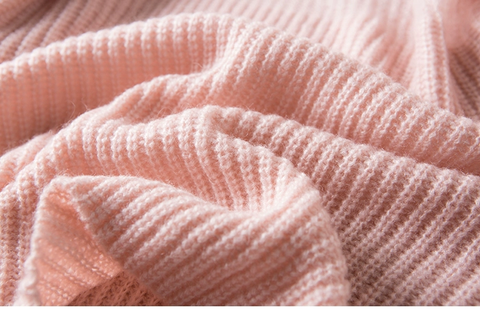 Oz Country Sweet Pale Pink Nhập khẩu Mohair Wool Blend Hollow Loose Round Cổ đan áo len mùa thu áo khoác len cho phụ nữ trung niên