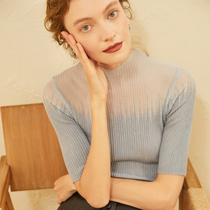 Ozhi Kingdom (welfare · Second half price) 48 silk wool sweater womens autumn short sleeve bottoming top