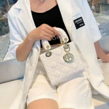 Сумка на одно плечо с ромбовидным узором, из натуральной кожи, изысканный стиль