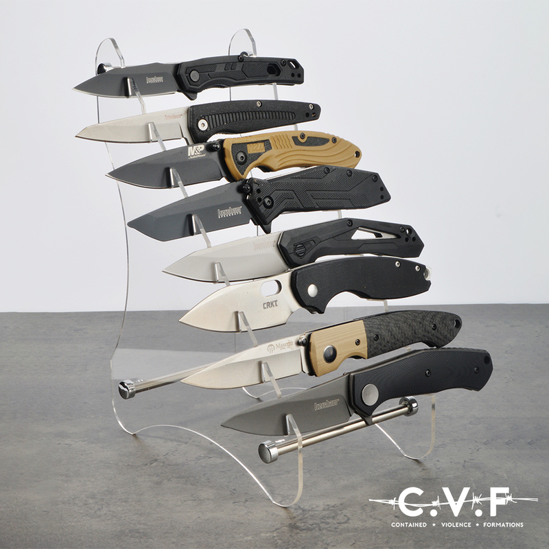 Transparent Acrylic Knife Display Stand, Collectible Folding/Pocket Knife Ladder-Style Detachable Storage Rack, Exhibition Stand Transparent Acrylic Knife Display Stand, Collectible Folding/Pocket Knife Ladder-Style Detachable Storage Rack, Exhibition Stand