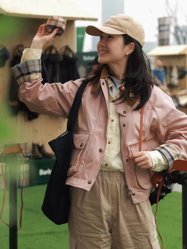 Domestic In-Stock Barbour Cropped Beadnell Short Women's Wax-Free Jacket Trench Coat Lca0377