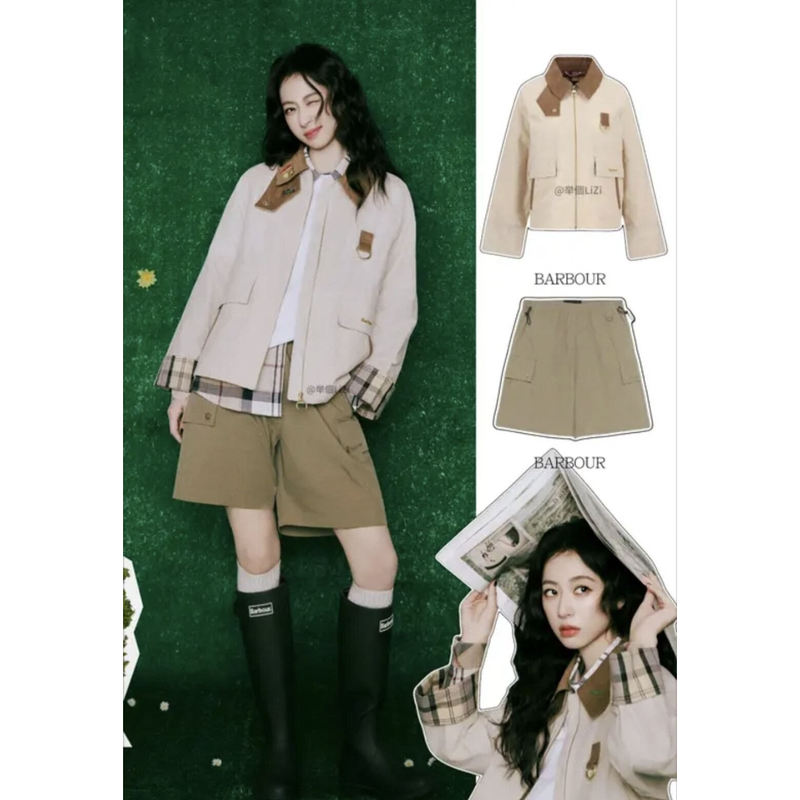 Zhou Yutong's Same Style Barbour Icons Spey Women's Fishing Jacket Wax-Free Coat Windbreaker Lsp0311 Zhou Yutong's Same Style Barbour Icons Spey Women's Fishing Jacket Wax-Free Coat Windbreaker Lsp0311