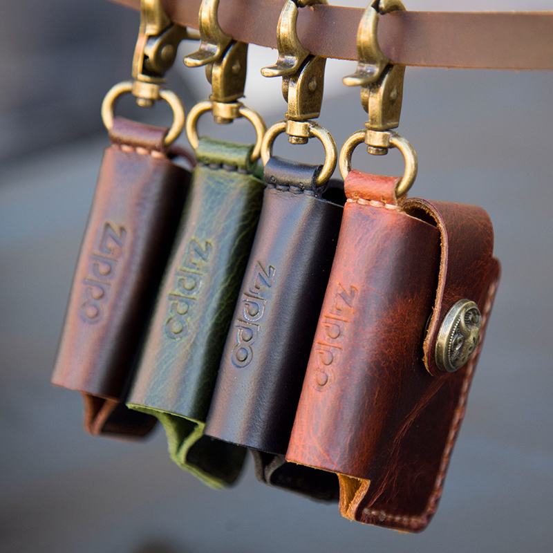 Lighter leather cover handmade genuine leather cow leather applicable ZIPPO cover kit protective sleeve hanger hanging waist zp universal cover