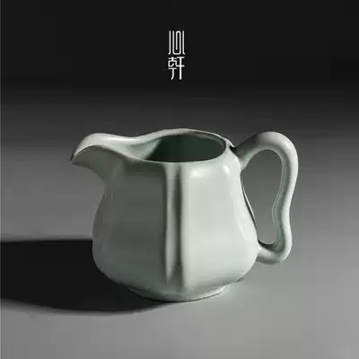 High-end open piece Ru Kiln fair cup Sky blue Ru porcelain tea Sea Kung Fu tea set Boutique tea ceremony tea set