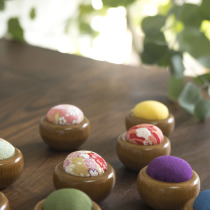 Solid Wood needle bag mini needle wrapping method embroidery fabric beaded diy hand tool pin cushion storage needle plug bag