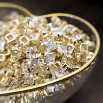 French embroidery material white square zircon hand drill nail bead embroidery material multi-section square hand seam nail