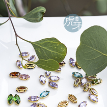 French Embroidery Horse Eye zircon hand seam drill material color nail bead embroidery embroidery multi-section horse eye hand seam drill nail nail