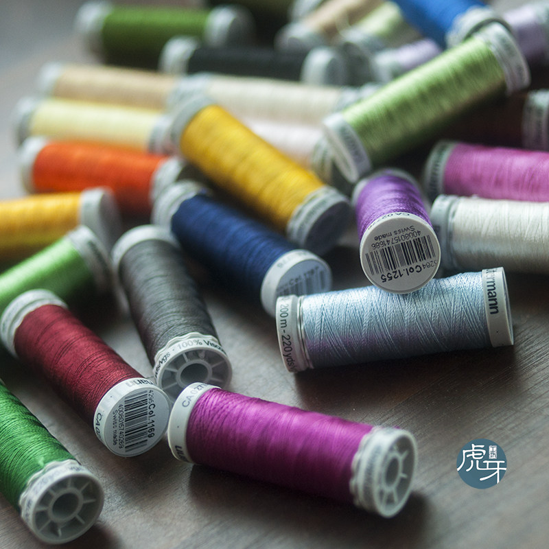Method embroidered silk light German Gutermann Guttmann silk light 200m volumes commonly used 30 colors