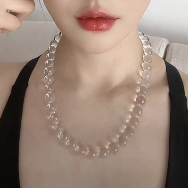 Summer Dewdrop "Flowing Light" Aa Grade Natural White Crystal Small Bulb | Water Droplet Stringed Nose Ring Necklace