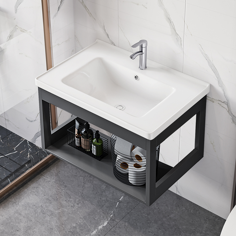 Ceramic Wall-mounted Washbasin Cabinet Combination Wall-mounted Washbasin Home small family Type of dressing room Wash Face Trays Balcony