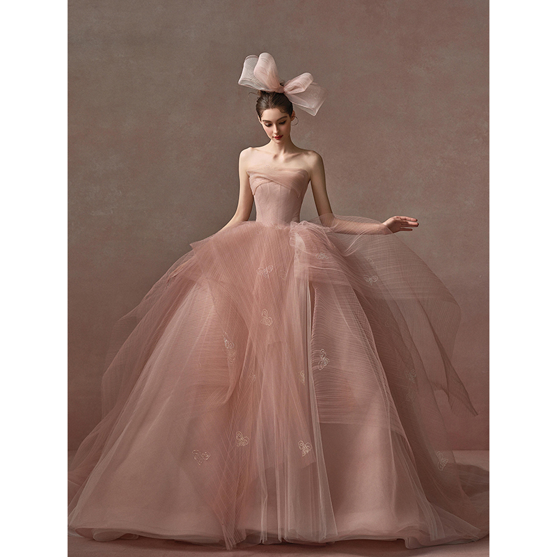 Pink Evening Dress for Women 2026 New Style Super Fairy High School Girl Coming-Of-Age Ceremony Dress Birthday Party Runaway Princess Dress