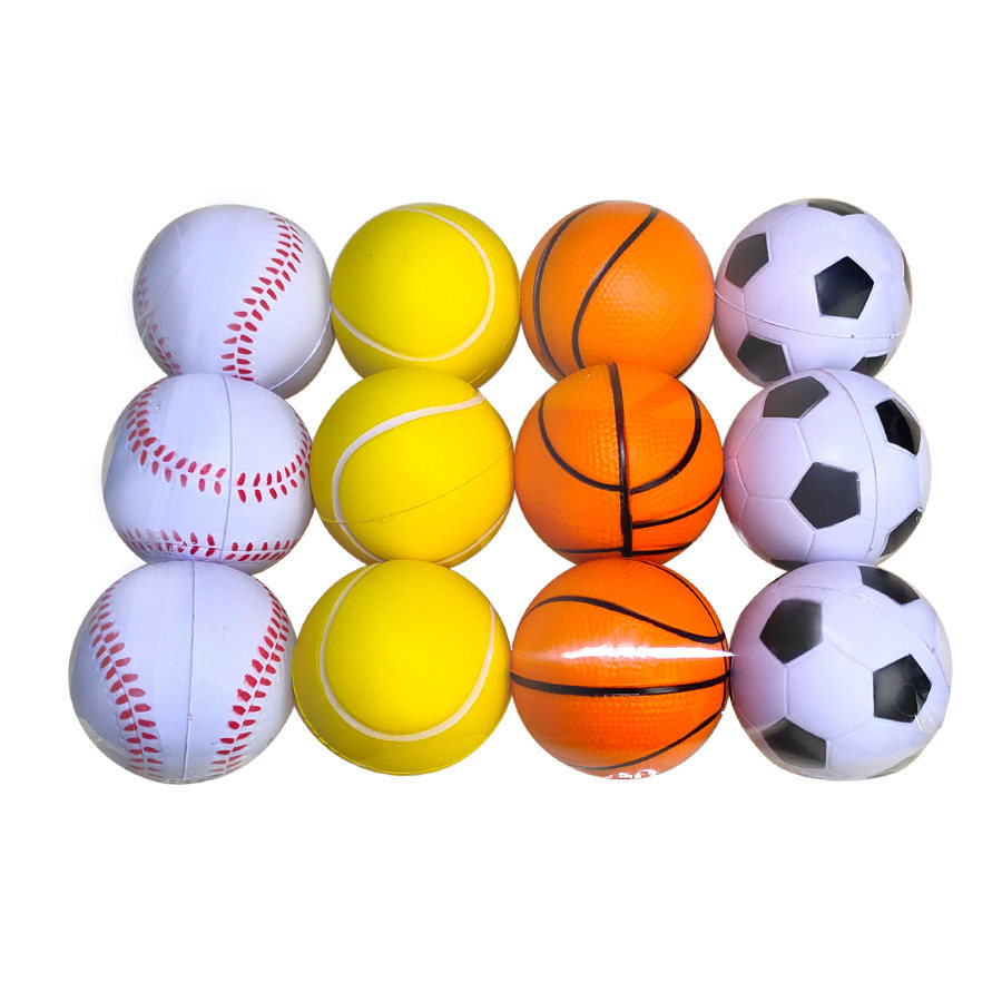 PU solid sponge jumping ball toy decompression ball desktop foot net baseball advertising gift ball customized month