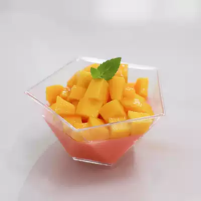 Pentagon Mousse Cup Creative Transparent Plastic Disposable West Point Pudding Cup Jelly Cup Cake Cup with Lid