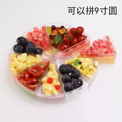 Disposable plastic curved triangle mousse cup Wood Bran Cup pudding cup 8 inch cake cut dessert Cup mousse box