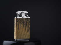 1930s British Colibri Kickstart Rocker Antique Kerosene Lighter Rare Square Long