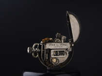 Rare 1910s Austrian Emil Pocket Watch Double Kerosene Arquebus Antique Lighter