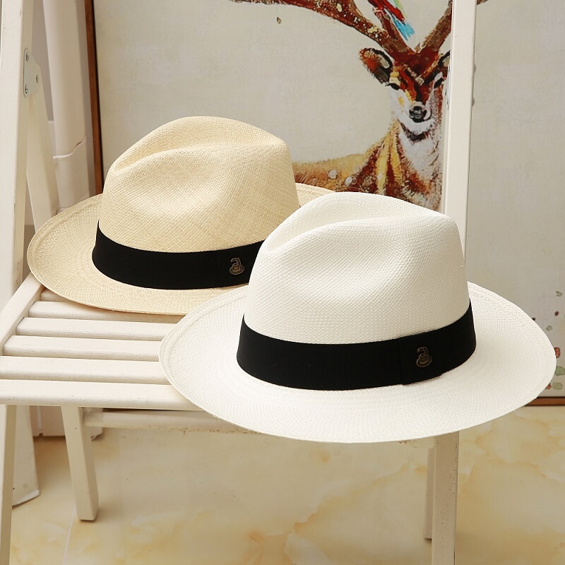 6-7cm Ecua-Andino Genuine Panama Straw Hat Imported from Ecuador, Classic Fedora
