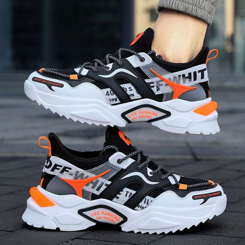 2026 New Spring and Summer Running Sports Shoes for Men, Breathable, Casual, Versatile Mesh Shoes for Students, Travel, Dad Shoes, Trendy Shoes