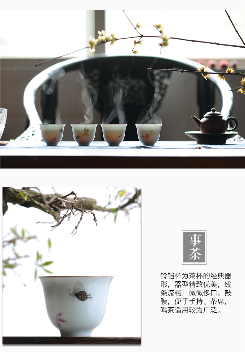 One thousand fire hand - made lotus kung fu restoring ancient ways of jingdezhen ceramic cups a small cup sample tea cup masters cup koubei