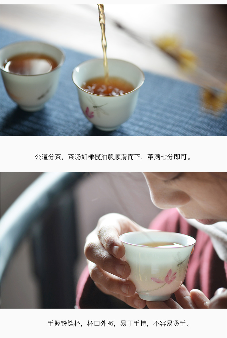 One thousand fire hand - made lotus kung fu restoring ancient ways of jingdezhen ceramic cups a small cup sample tea cup masters cup koubei