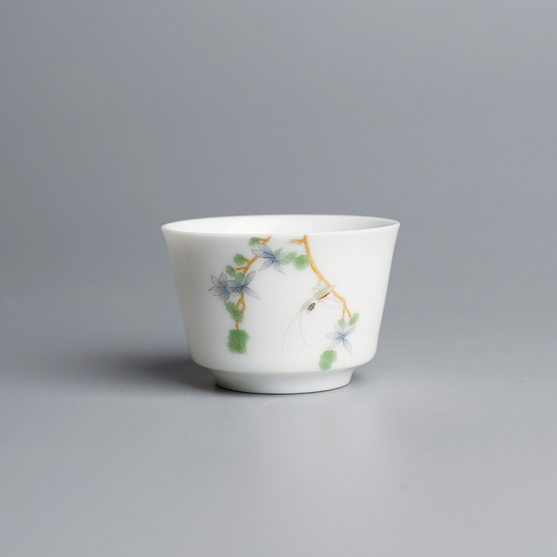 Pastel hand - made master cup of jingdezhen ceramic personal kung fu tea set thin foetus pu - erh tea cups sample tea cup