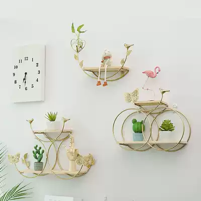 Dining table wall shelf non-perforated hole bedroom decoration wall adhesive hook Wall creative cute Nordic style