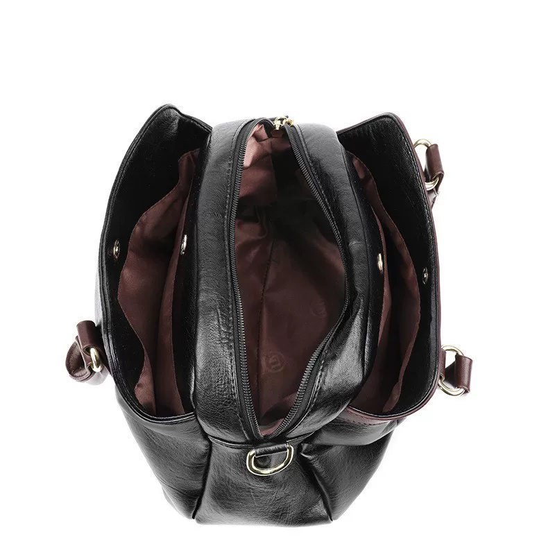 Capacious one-shoulder bag, high-end, genuine leather