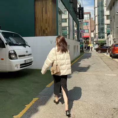 Via Vela autumn Korean retro Hong Kong style split one-piece skirt women's high waist thin loose all-match long skirt