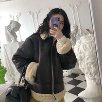 Via Vela old cowhide lambskin motorcycle suit short coat women 2021 new Korean version of the short coat