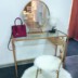Bàn trang điểm sắt rèn Bắc Âu phòng ngủ căn hộ nhỏ mini lưới đỏ in bàn trang điểm đơn giản kính trang điểm đơn giản - Bàn bàn ghế máy tính Bàn