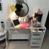 Bàn trang điểm sắt rèn Bắc Âu phòng ngủ căn hộ nhỏ mini lưới đỏ in bàn trang điểm đơn giản kính trang điểm đơn giản - Bàn bàn để laptop Bàn
