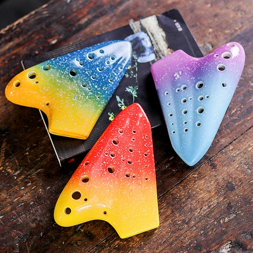 文笙 Три -тубка Ocarina Начальная игра Starry Sky Ocarina Sharked Tinity C и Middle Sound C и Plumb