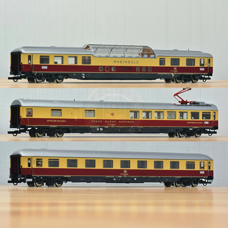 Train Heroine Model Roco Ho Type 6200120/1/2/6 Golden Rhine Passenger Car Multiple Options Db Four Train Heroine Model Roco Ho Type 6200120/1/2/6 Golden Rhine Passenger Car Multiple Options Db Four