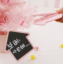 Christmas creative small blackboard mini message blackboard clip note log clip price tag Christmas decorations