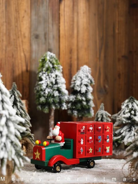 圣诞装饰品小圣诞树桌面摆件倒数计时日历糖果盲盒儿童圣诞节礼物