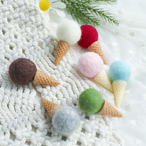 Wool Felt Pink Christmas Tree Decoration Pendant Handmade Accessories Gift Christmas Snowman Elk DIY Decorations