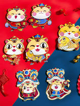 New Year 2022 tiger year original three-dimensional zodiac couplets Chinese New Years Spring Festival Room Gate Decorative Door of the Chinese New Years Gate Calligraphy Door and Painter