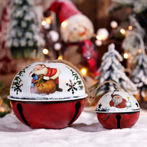 Christmas Tree decorations Pendant Christmas shop decoration features Painted wrought iron large bells Childrens small gifts