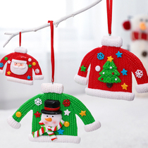 Santa Claus Snowman clay pendant Christmas Tree decoration Window ceiling props Christmas gift gift pendant