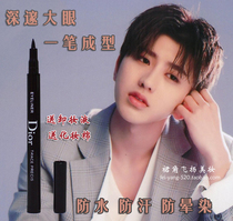Mens special eyeline pen waterproof and sweat-resistant non-dizzy and non-colored boys hard head beginner smoked brown black