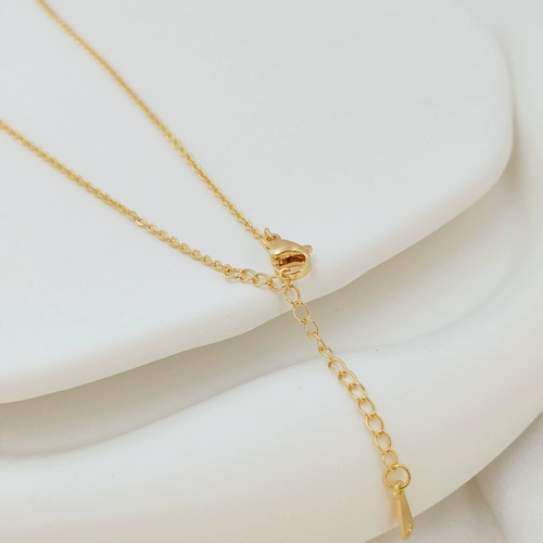 Медное ожерелье, 18 карат, золотой цвет, 1.5mm, 46 см