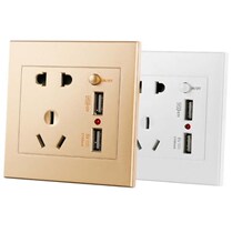 Switch socket Five-hole USB socket panel concealed wall switch panel two or three plug charging socket