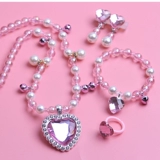 Наряд маленькой принцессы, ожерелье, детский аксессуар, мультяшный браслет, цепочка, кольцо, подарок на день рождения