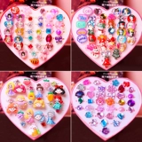 Детское мультяшное кольцо, бриллиантовое ювелирное украшение для раннего возраста для принцессы, подарок на день рождения, с драгоценным камнем