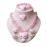 Детское ожерелье, подарочная коробка, комплект, браслет, клипсы, аксессуар для принцессы, кольцо, подарок на день рождения