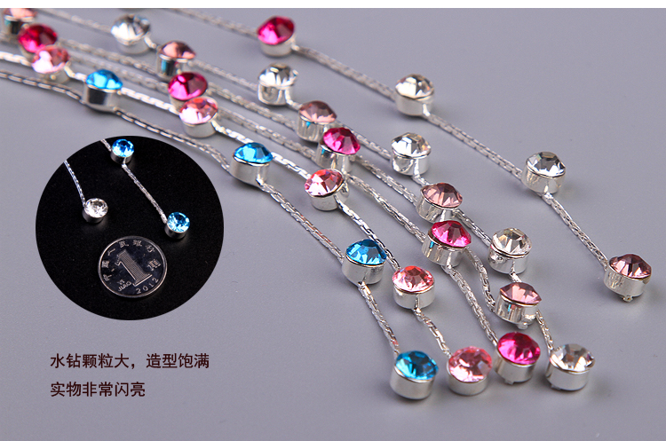 Trẻ em Hàn Quốc bện chuỗi tóc chuỗi cô gái rhinestone vương miện headdress con tóc dây tóc phụ kiện cô bé công chúa chuỗi