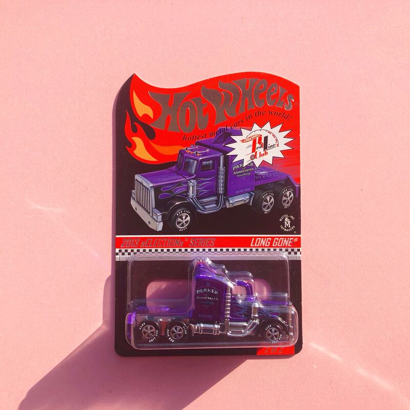 Hot Wheels Rlc Long Gong Truck Trailer Electroplated Purple Alloy Finished Model Car