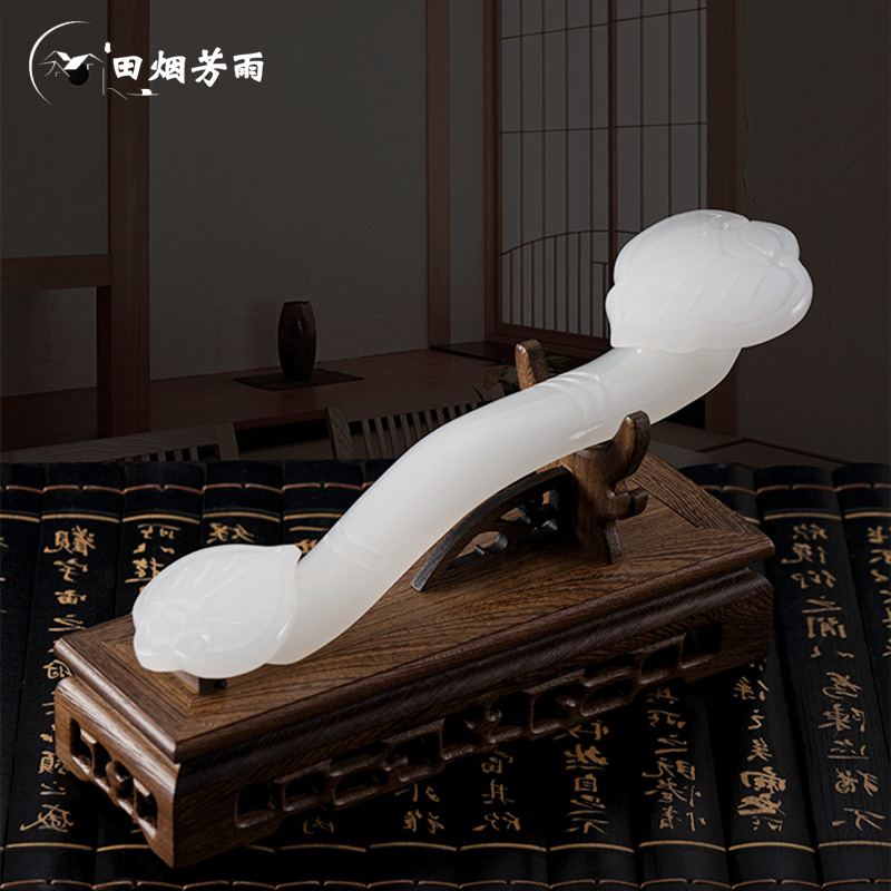 Natural jade Merchants Happiness Pendulum pieces Living room Xuanguan Boku Shelf Home Decoration Pint Jo Relocation New Residence Gift