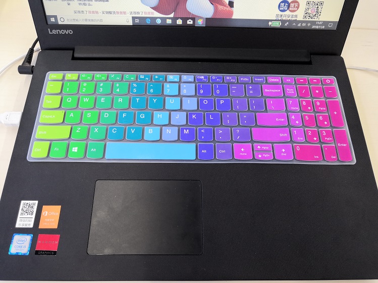 Lenovo ideapad 330C-15IKB 15,6 inch máy tính xách tay bàn phím màng phim màng bảo vệ Lenovo 330-15ASI máy tính then chốt pad bìa bụi màu áo phím vết sưng phim - Phụ kiện máy tính xách tay decal máy tính casio